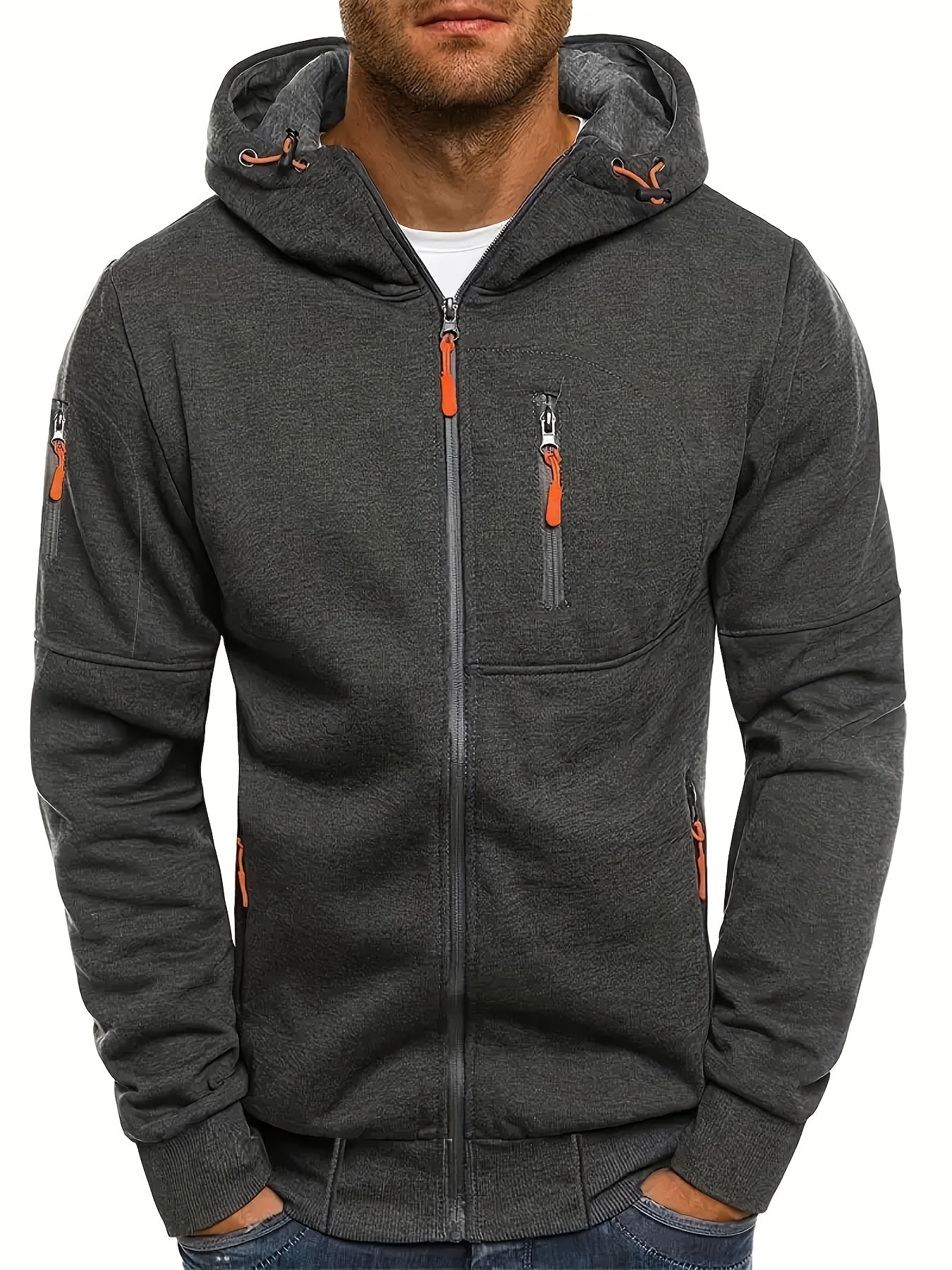 JASPER – Zip-up hoodie met verstelbare capuchon en ritszakken voor comfort en stijl