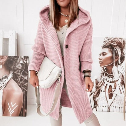 ELARA - Knus gebreid vest met capuchon voor dames