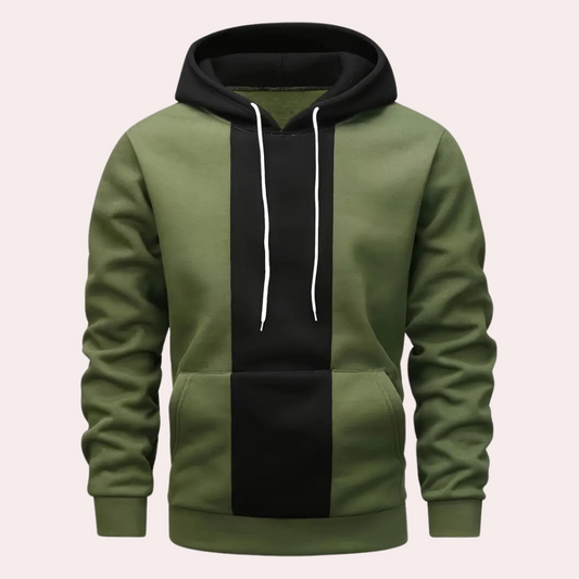 KYLAN - Tweekleurige hoodie met lange mouwen en trekkoord voor heren