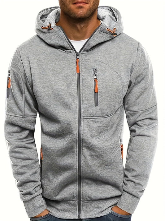 JASPER – Zip-up hoodie met verstelbare capuchon en ritszakken voor comfort en stijl