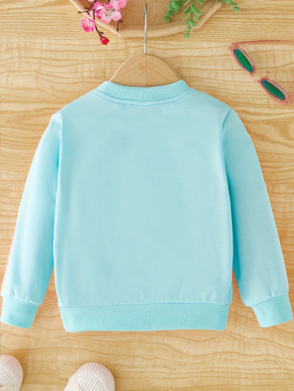 BELLA - Meisjes sweatshirt met eenhoornprint en ronde hals