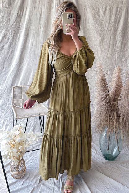 Elegante Maxi Jurk met V Hals en Strikdetail voor Avondgelegenheden – ISABELLA GLAM - Glamorix