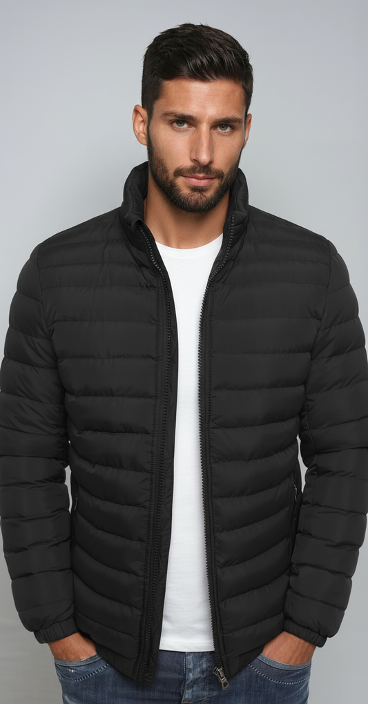 RANDY – Gewatteerd heren pufferjack met sportieve look - Glamorix