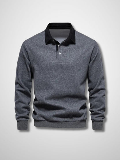 LUCAS - Lange mouwen polo trui voor heren