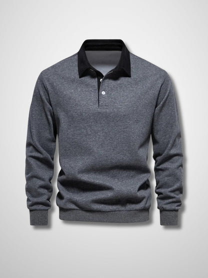LUCAS - Lange mouwen polo trui voor heren