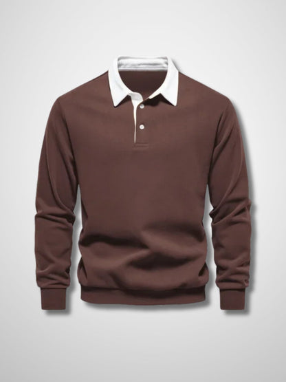 LUCAS - Lange mouwen polo trui voor heren