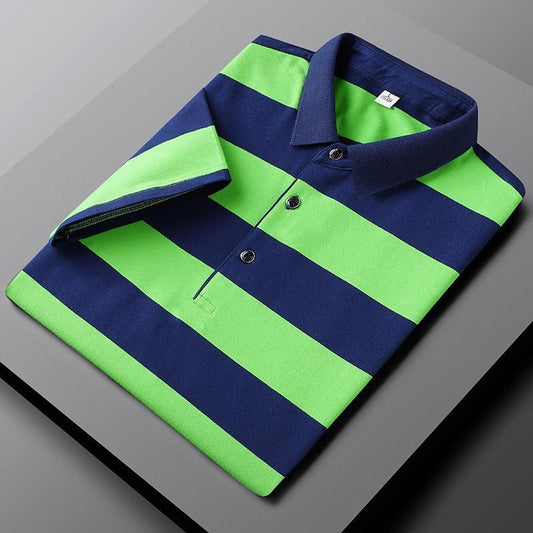 Gestreept Herenpoloshirt voor een Sportieve Uitstraling – ZIREO
