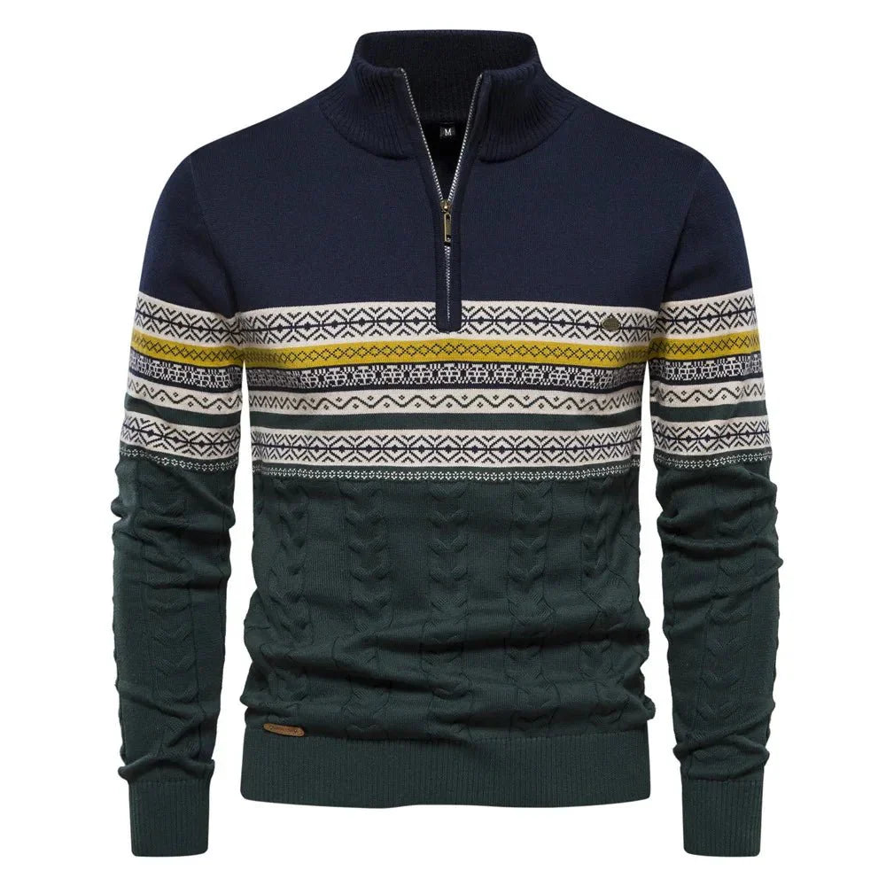 LOGAN - Heren half-zip trui met moderne stijl