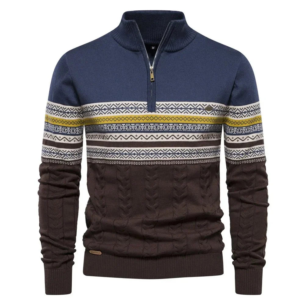 LOGAN - Heren half-zip trui met moderne stijl