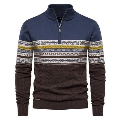 LOGAN - Heren half-zip trui met moderne stijl