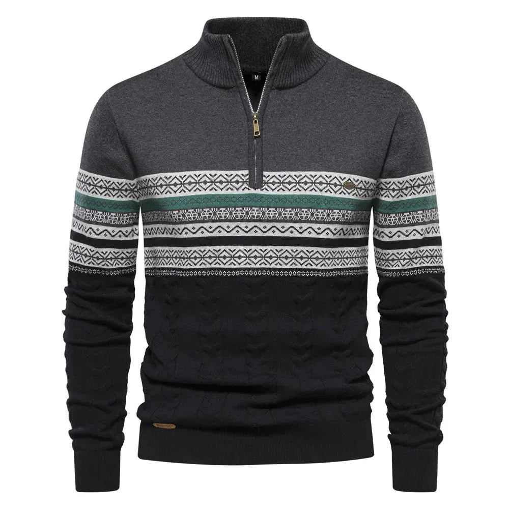 LOGAN - Heren half-zip trui met moderne stijl