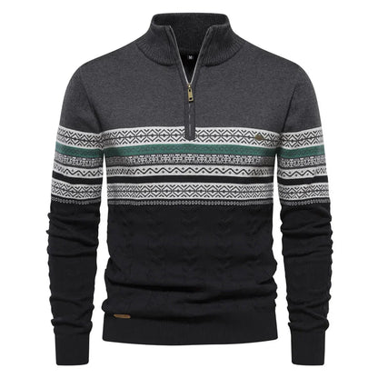 LOGAN - Heren half-zip trui met moderne stijl