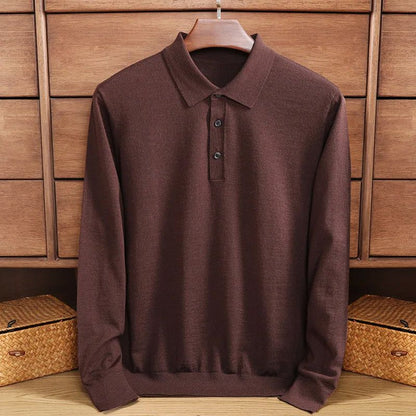 Luxe Lange Mouwen Poloshirt voor Heren – MERVANO