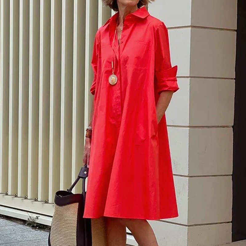 Lucille  - Casual midi-jurk voor dames - Glamorix