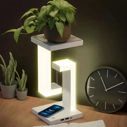 LUMILEV – 2-in-1 Magnetische Levitatie LED Lamp & Draadloze Oplader