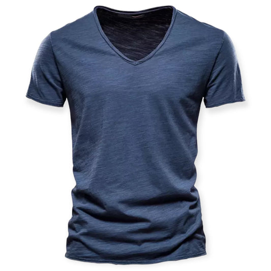 LEON - Casual herenoverhemd met V-hals voor een moeiteloze look