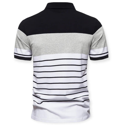 KENDRICK - Herenpolo met casual strepen voor een moderne look