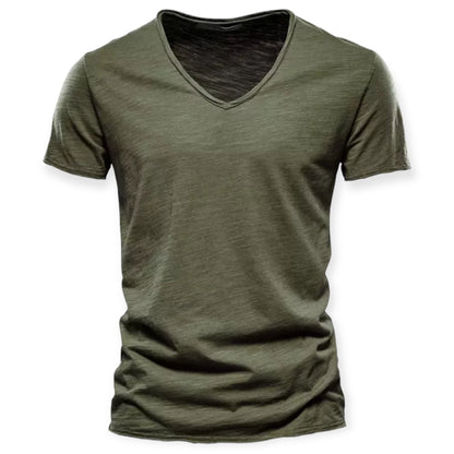 LEON - Casual herenoverhemd met V-hals voor een moeiteloze look