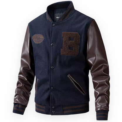 KINGSLEY - Casual varsity jasje met stoere B-patch