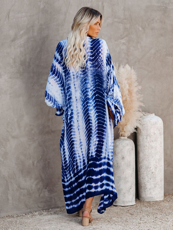 Lichtgewicht Strandkimono met Tie-Dye Print voor Zomerse Stijl – Aino - Glamorix