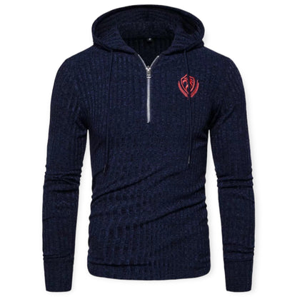 OREN - Gebreide hoodie met halve rits voor casual comfort