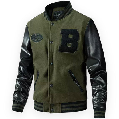 KINGSLEY - Casual varsity jasje met stoere B-patch