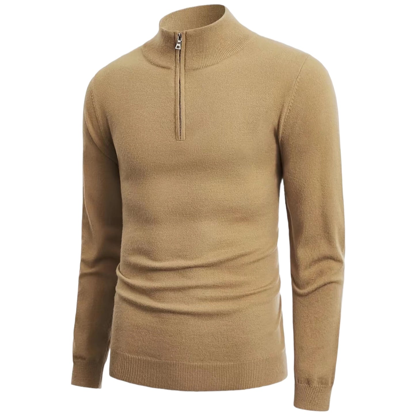 DARIO - Sweater met halve rits en ronde hals