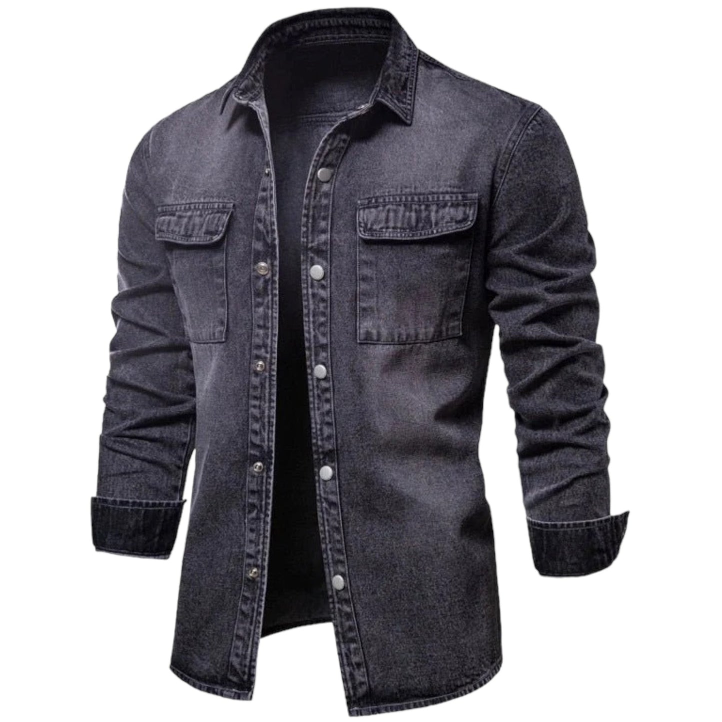 COLTON - Klassiek denim overhemd met knoopsluiting voor heren