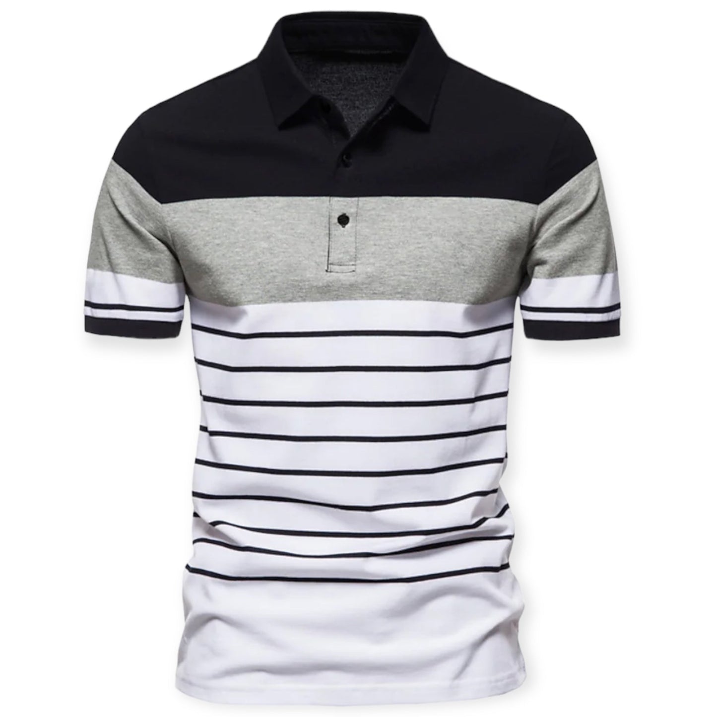 KENDRICK - Herenpolo met casual strepen voor een moderne look