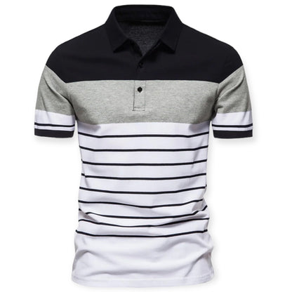 KENDRICK - Herenpolo met casual strepen voor een moderne look