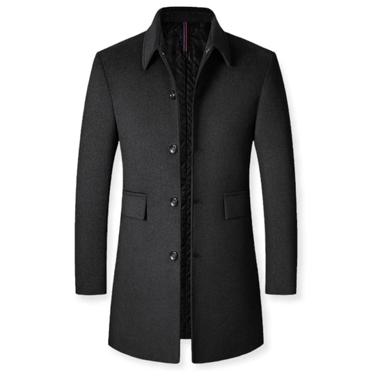 BROOKS – Slim fit jas met knoopsluiting voor een elegante en moderne look