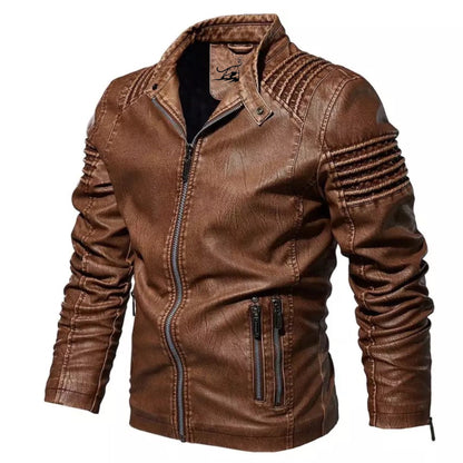 BLAKE – Leren jack met ritssluiting en zakken voor een stoere en tijdloze look