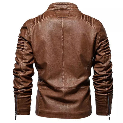 BLAKE – Leren jack met ritssluiting en zakken voor een stoere en tijdloze look