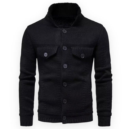 AXEL – Dik gebreid jack met knoopsluiting voor ultieme warmte en stijl