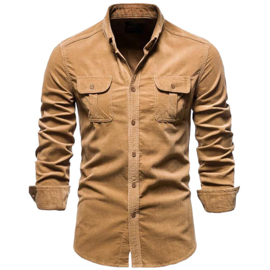 MASON - Herenoverhemd met lange mouwen en praktische zakken