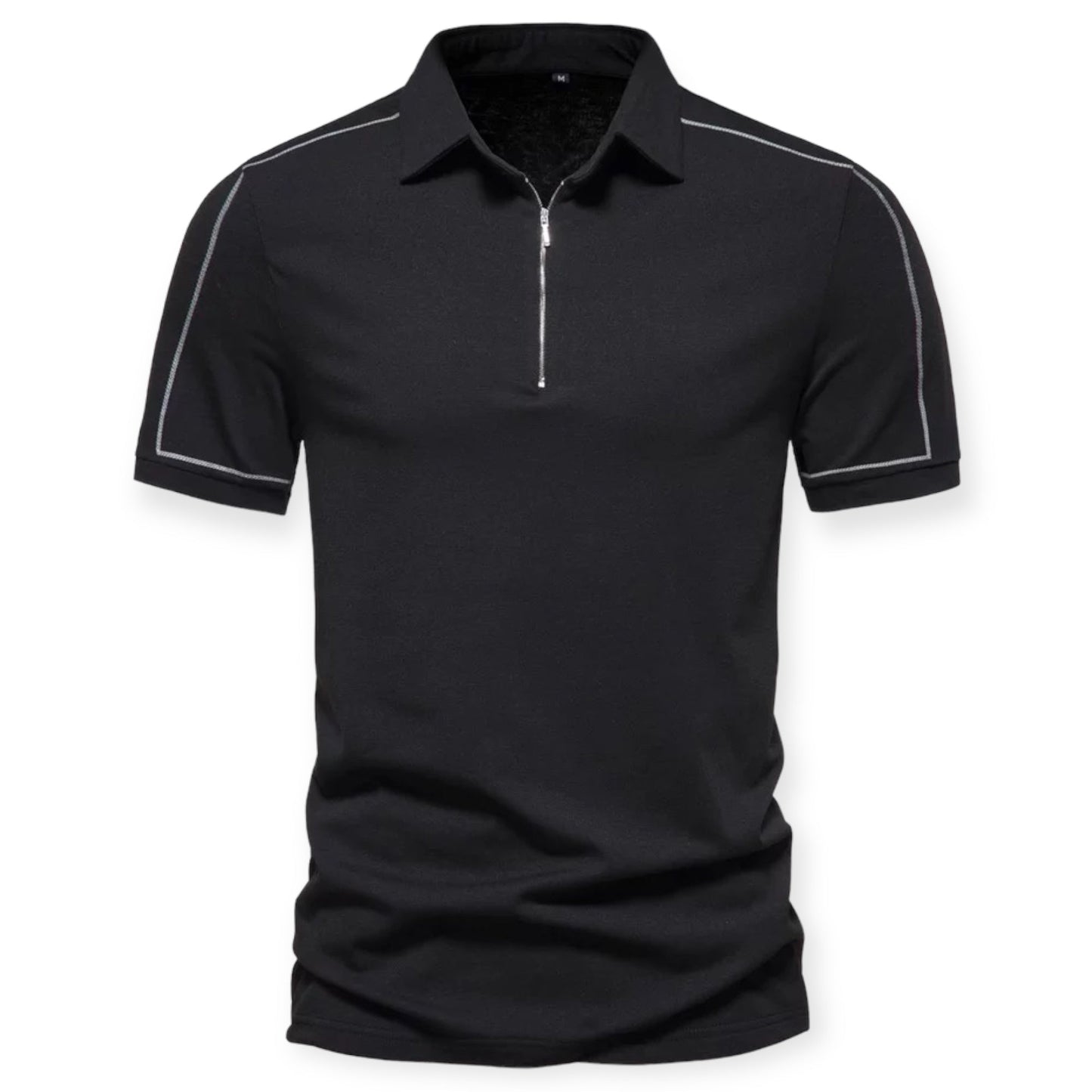 LEO - Shirt met korte mouwen en ritssluiting voor een moderne touch