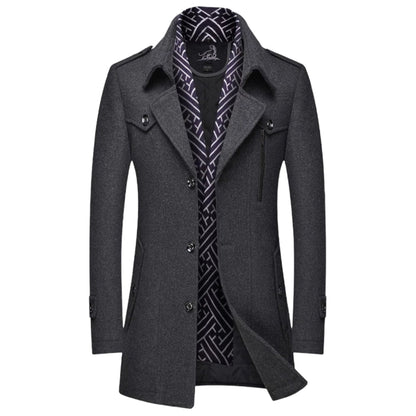 BENNETT - Halflange jas met meerdere zakken en knoopsluiting voor een stijlvolle look