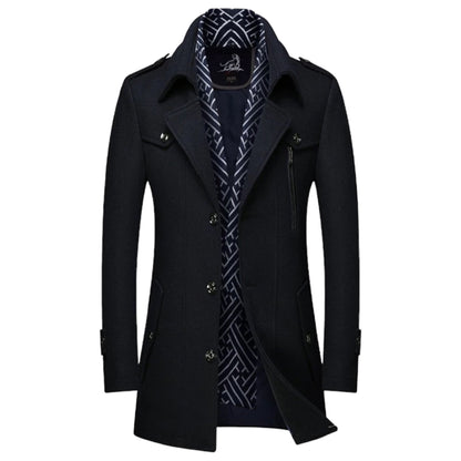 BENNETT - Halflange jas met meerdere zakken en knoopsluiting voor een stijlvolle look