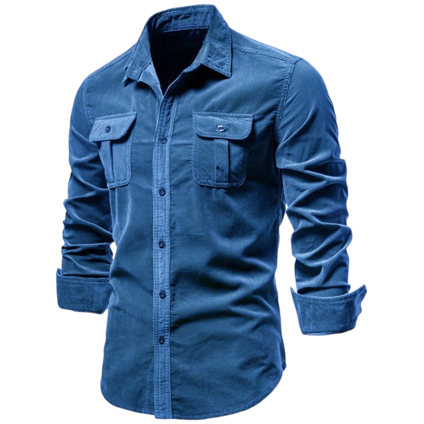 MASON - Herenoverhemd met lange mouwen en praktische zakken