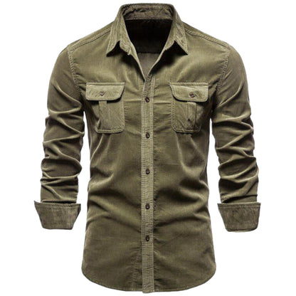 MASON - Herenoverhemd met lange mouwen en praktische zakken