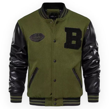 KINGSLEY - Casual varsity jasje met stoere B-patch