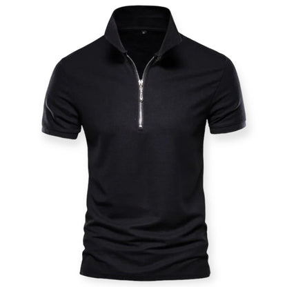 MILAN - Polo shirt met halve rits voor een moderne look