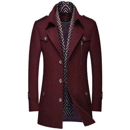 BENNETT - Halflange jas met meerdere zakken en knoopsluiting voor een stijlvolle look
