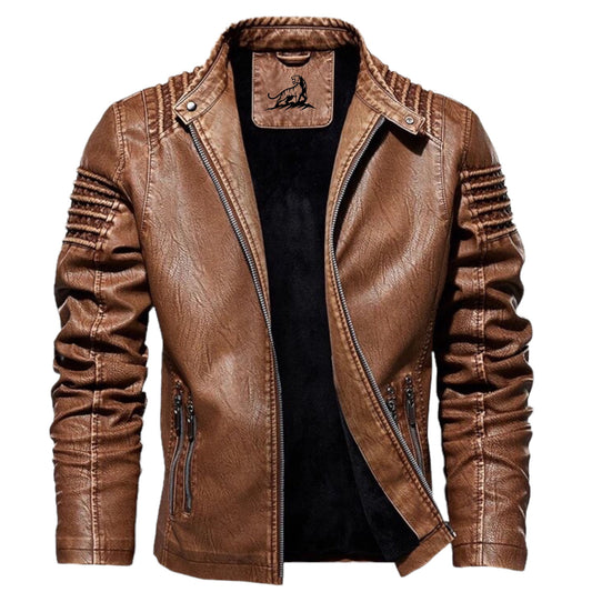 BLAKE – Leren jack met ritssluiting en zakken voor een stoere en tijdloze look