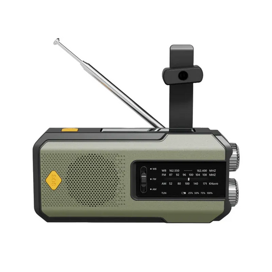 Handmatige noodradio met zaklamp, powerbank en SOS-alarm – RESQ CHARGERPRO - Glamorix