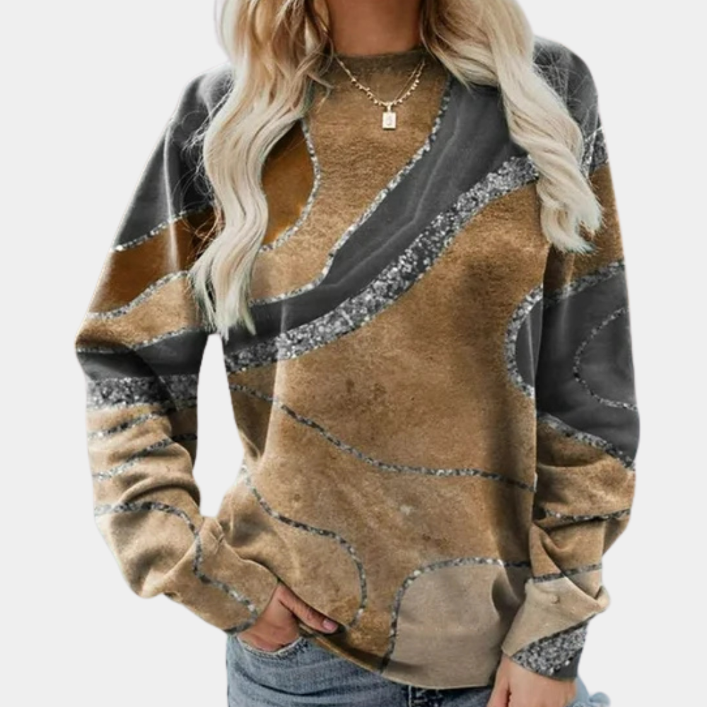 MIRA - Sweater met abstracte print voor dames