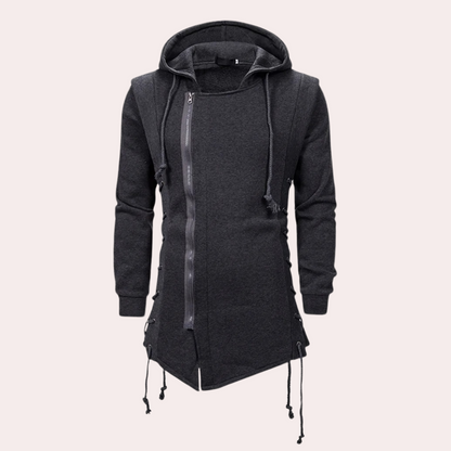 Lange herenjas met capuchon en waterafstotende afwerking – ARVEX - Glamorix