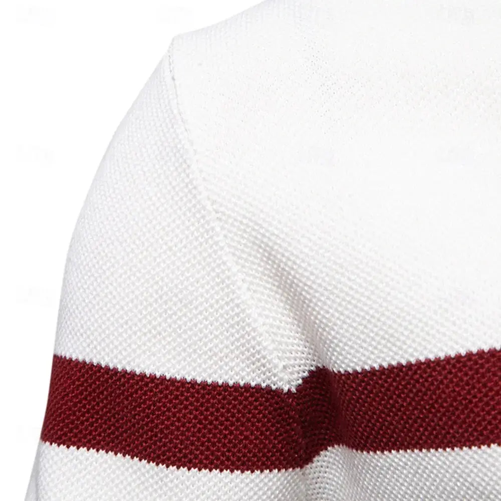 Herenpullover met colorblock en kwartrits – TAVIOR - Glamorix