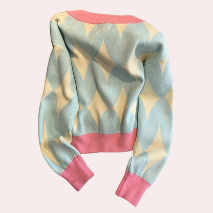 EMMA - Gestreept gebreid vest voor dames