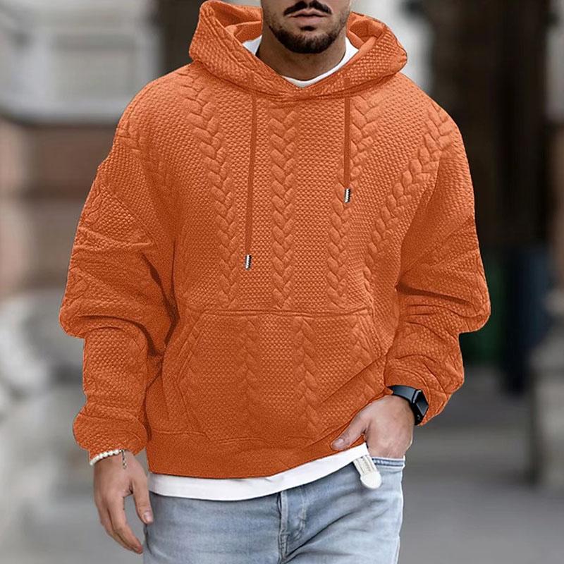 EVAN - Gebreide herenhoodie met stijlvolle structuur
